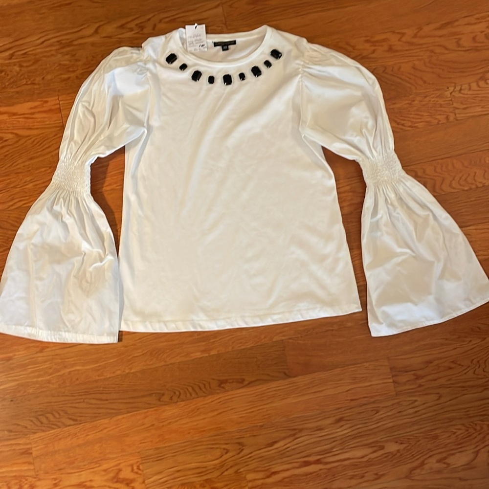 Alberto Malaki Women’s Size XS‎ Puffed Sleeve Blouse - Picture 6 of 9